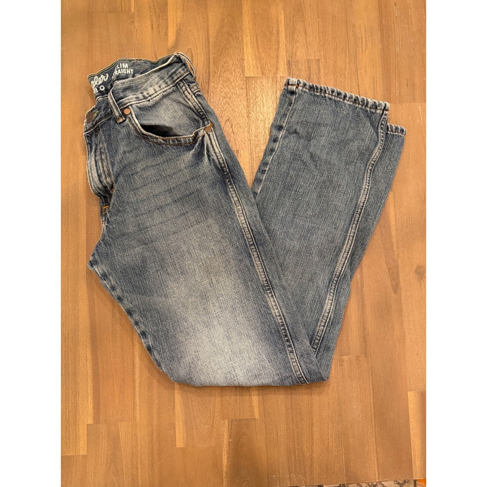 Wrangler Retro Slim Straight Leg Jeans Medium Wash Blue Denim 1088MWZDK 30x32 - Picture 2 of 6